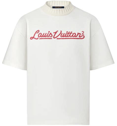 louis vuitton x nigo embroidered mockneck tee white|best white tees women.